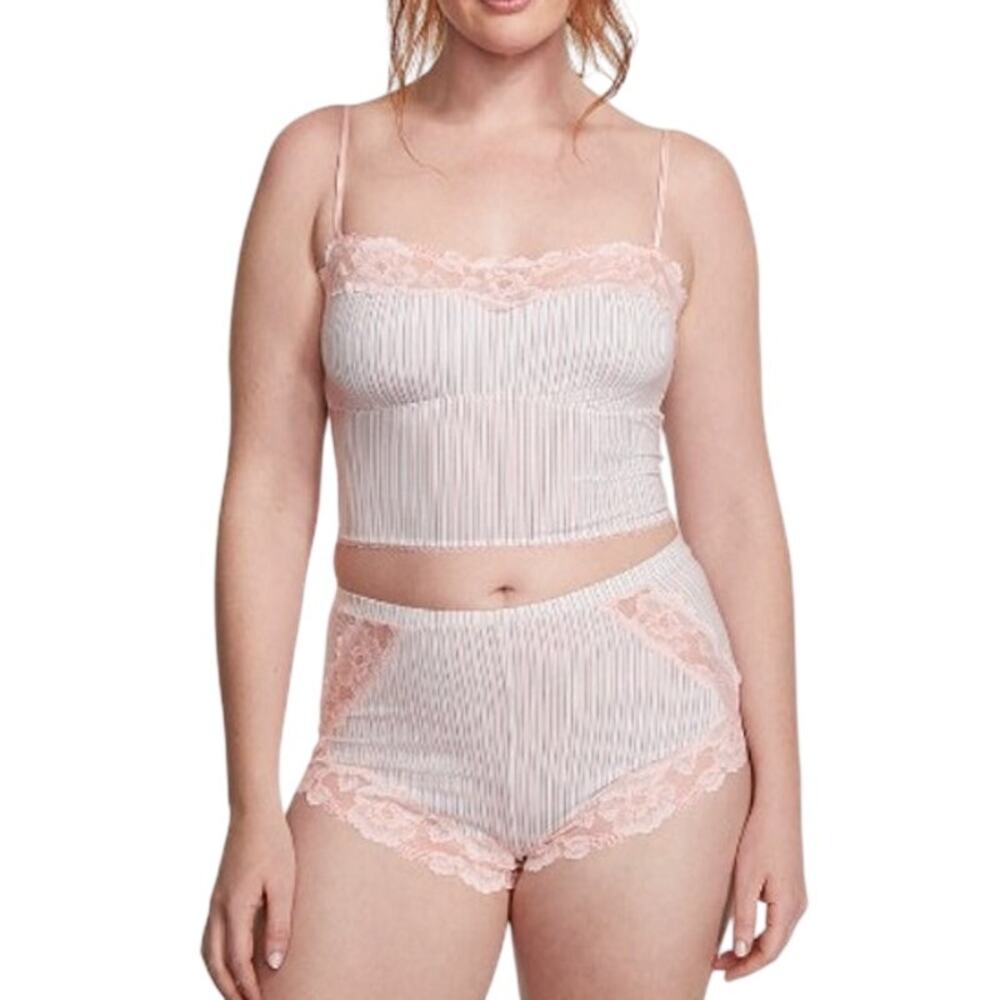 Victoria's Secret Modal & Lace Trim Straight Neck Cami Set XL